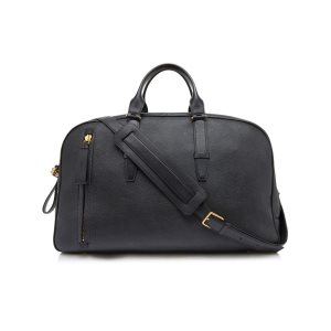 Bagage À Main Tom Ford Grain Cuir Buckley Bowling Bag Homme Noir | XUDRG-7235