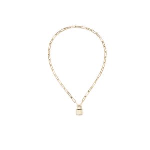 Bijoux Tom Ford Chain Padlock Pendant Femme Doré | RWAGU-2431