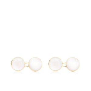 Bijoux Tom Ford Mother Of Pearl Round Cufflinks Homme Doré | YGZQP-4312
