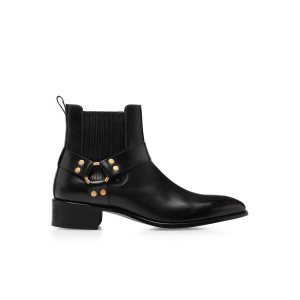 Bottes Tom Ford Burnished Cuir Rupert Jodhpur Homme Noir | GYJCU-8106