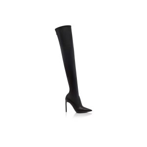 Bottes Tom Ford Stretch Nappa Cuir T Screw Cuisse Haute Femme Noir | DSCLA-9036