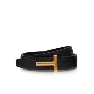Ceintures Tom Ford Cuir T Reversible 30 Mm Femme Noir | JKRYU-9754