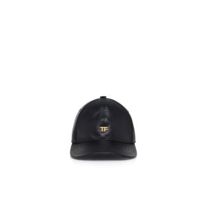 Chapeaux Tom Ford Cuir Tf Baseball Femme Noir | AOUHE-1293