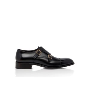 Chaussures Habillées Tom Ford Cuir Claydon Monk Brides Homme Noir | ARITV-3571
