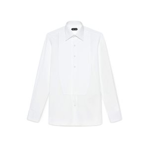 Chemises Tom Ford Poplin Classiche Fit French Cuff Evening Homme Blanche | CPANF-7390