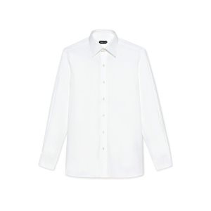 Chemises Tom Ford Poplin Classiche Fit French Cuff Homme Blanche | XMCTR-1406
