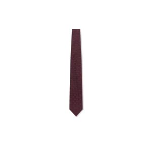 Cravates Tom Ford Pois Jacquard Homme Bordeaux | ZYTCG-4563