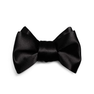 Cravates Tom Ford Satin Classiche Pre-tied Evening Bow Homme Noir | ORCND-1392