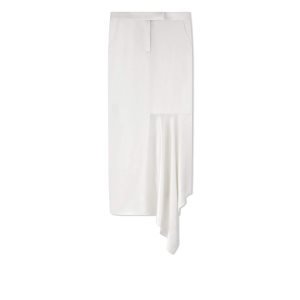 Jupe Tom Ford Fluid Double-faced Satin Asymmetric Tailored Femme Chalk | FVMCW-2830