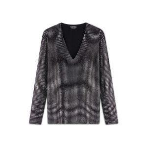 Knitwear Tom Ford Sparkle Cashmere Slightly Oversize Femme Noir | EJONP-2947
