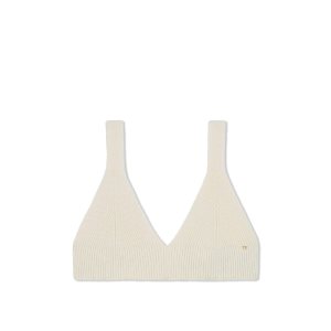 Knitwear Tom Ford Stretch Coton Cashmere Bra Femme Chalk | ABXGE-5034