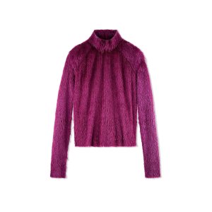 Knitwear Tom Ford Viscose 'Fur' Turtleneck Top Femme Fuschia | MDVWE-8260