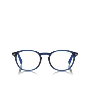 Optique Tom Ford Blue Block Round Homme Bleu | ASJVR-4053