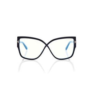 Optique Tom Ford Blue Block Rounded Butterfly Femme Noir | MITJR-8916