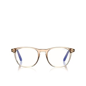 Optique Tom Ford Blue Block Soft Round Femme Orange | TFCMI-9165