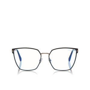 Optique Tom Ford Blue Block Soft Square Femme Noir | DIXSE-6954