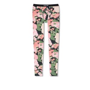 Pantalon De Pyjama Tom Ford Abstract Floral Coton Homme Orange Clair | TVJEG-1495