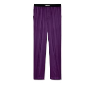 Pantalon De Pyjama Tom Ford Silk Homme Violette | IZSPA-6273