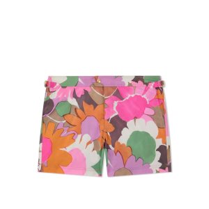Pantalon Tom Ford Bold Daisy Print Swim Corta Homme Bold Daisy | XVDQU-2869