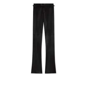 Pantalon Tom Ford Plonge Cuir Flares Femme Noir | RJUMS-2018