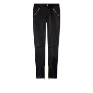 Pantalon Tom Ford Strench Plonge Cuir Skinnys Femme Noir | LGJDQ-2689