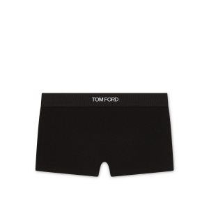 Pantalons Tom Ford Modal Signature Boxers Femme Noir | AVCRO-1082