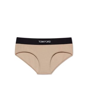 Pantalons Tom Ford Modal Signature Boy Shorts Femme Rose Beige | GRAZI-3185