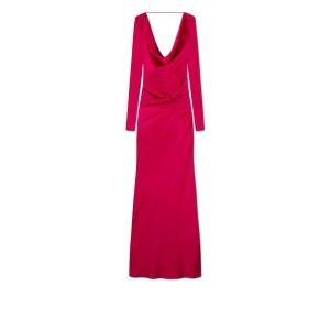 Peignoir Tom Ford Fluid Double Face Satin Criss Cross Evening Femme Fandango | OQFVM-7416