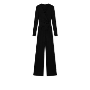 Peignoir Tom Ford Micro Costa Jersey Jumpsuit Femme Noir | OQVYT-6195
