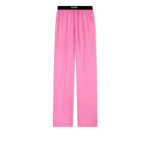 Peignoir Tom Ford Stretch Silk Satin Femme Rose | DMBHS-1640