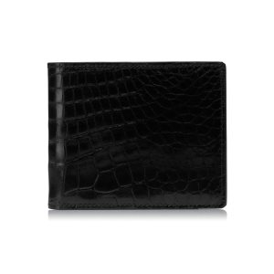 Petits Portefeuilles Tom Ford Bifold Alligator Wallet Homme Noir | JXHCD-3174