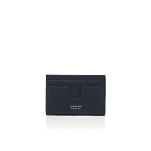 Petits Portefeuilles Tom Ford Soft Grain Cuir Classiche Cardholder Homme Bleu | PZRSV-9618