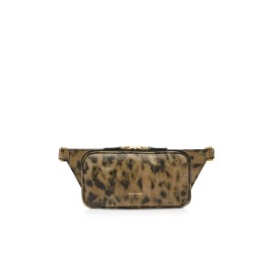 Sac Banane Tom Ford Distressed Leopard Print Small Zip Homme Leopard | DRPHU-5867