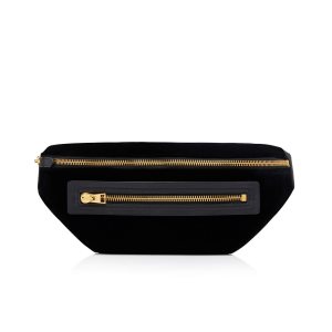 Sac Banane Tom Ford Velvet Buckley Homme Noir | WLURJ-7245