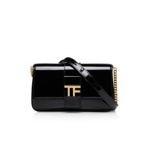 Sacs Crossbody Tom Ford Vernis Cuir Tf Chain Femme Noir | NSHZP-6325
