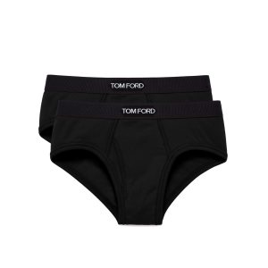 Slips Tom Ford Coton Two Pack Boxer Homme Noir | XZCWY-1207