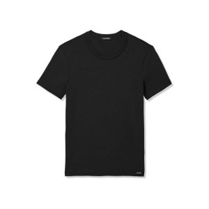 T Shirts Tom Ford Coton Crewneck Homme Noir | CBOXL-1308