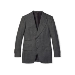 Vestes Tom Ford Grand Dry Sharkskin Atticus Homme Grise | CRWDK-3109