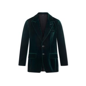Vestes Tom Ford Viscose Velvet Femme Vert | LGKEC-9136
