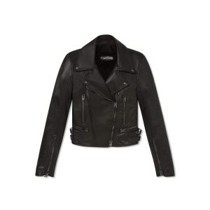 Vêtements D'extérieur Tom Ford Plonge Fitted Vélo Jacket Femme Noir | XAFZR-7394