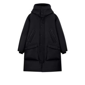 Vêtements D'extérieur Tom Ford Silk Blend Down-fill Coat Homme Noir | BUCYT-4186
